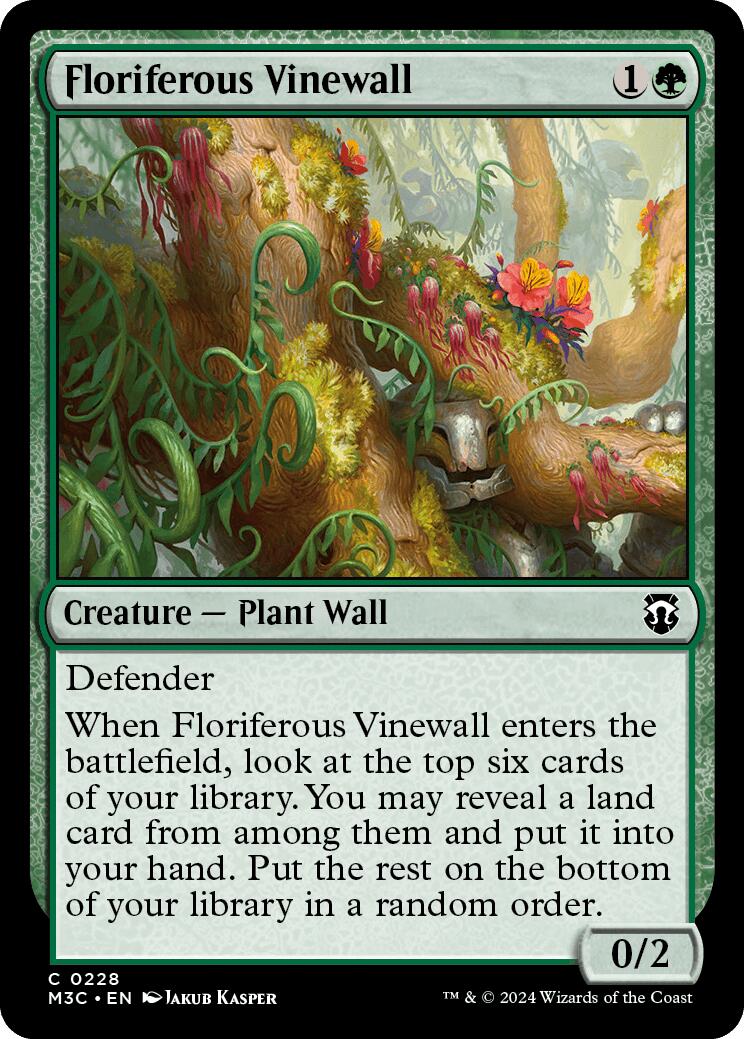 Floriferous Vinewall [Modern Horizons 3 Commander] | L.A. Mood Comics and Games