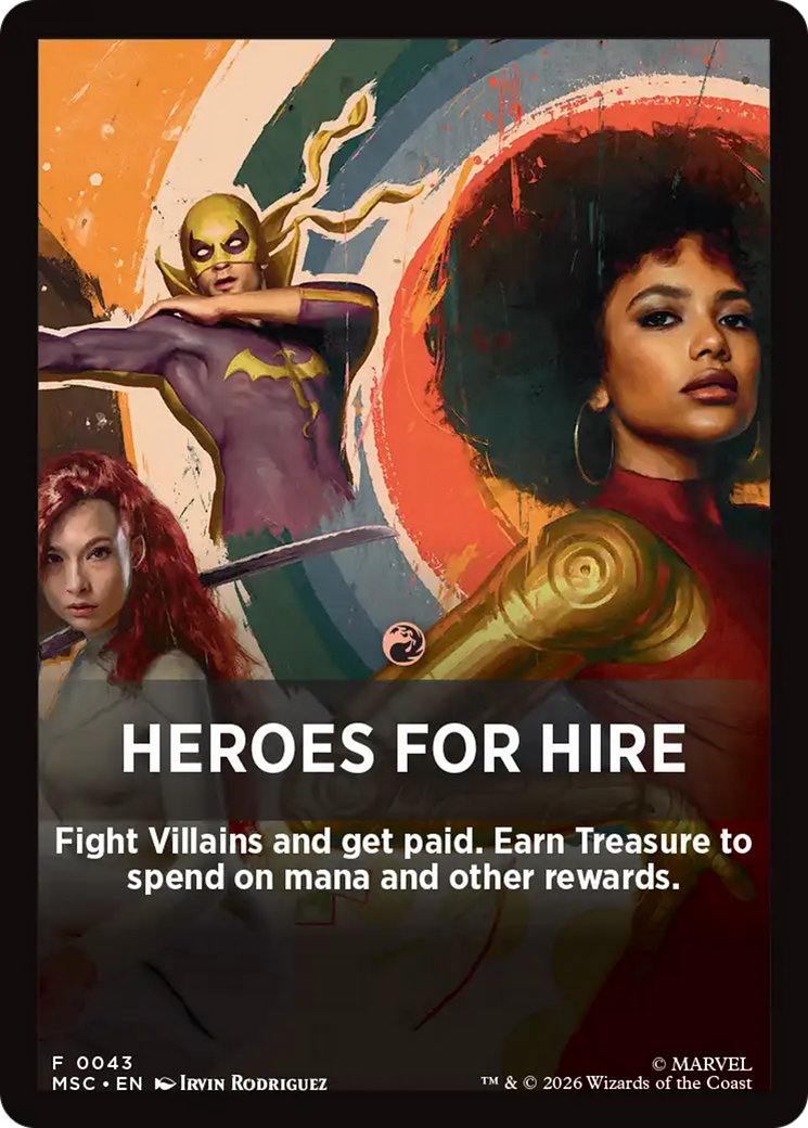 Heroes For Hire Theme Card [Marvel Super Heroes Commander] | L.A. Mood Comics and Games
