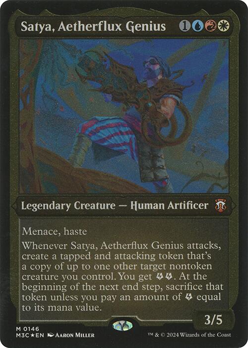 Satya, Aetherflux Genius (Display Commander) [Modern Horizons 3 Commander] | L.A. Mood Comics and Games