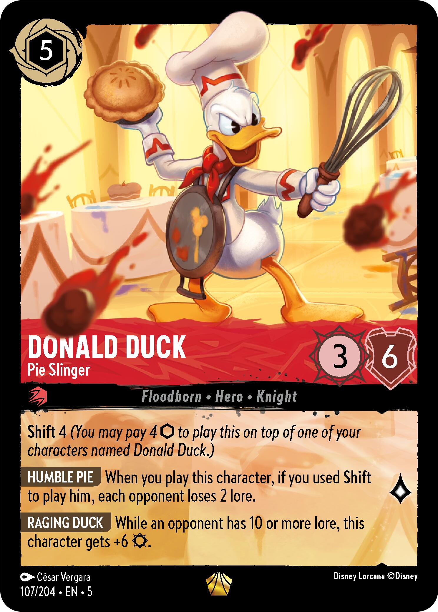 Donald Duck - Pie Slinger (107/204) [Shimmering Skies] | L.A. Mood Comics and Games