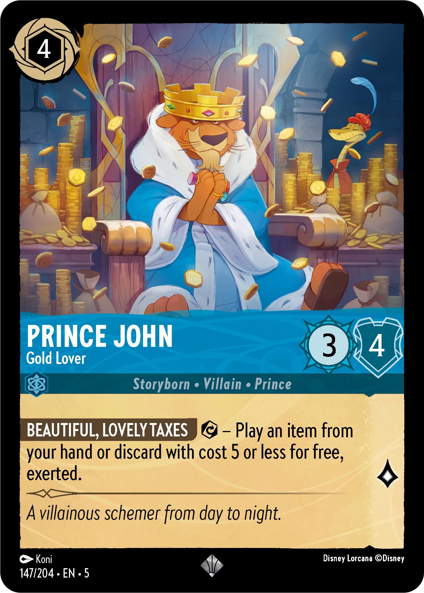 Prince John - Gold Lover (147/204) [Shimmering Skies] | L.A. Mood Comics and Games