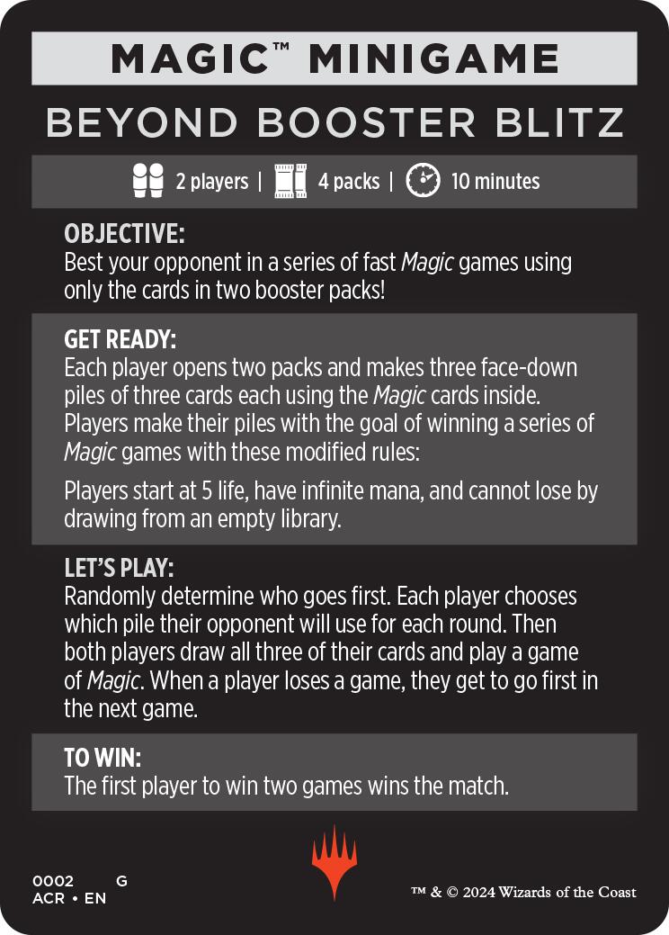 Beyond Booster Blitz (Magic Minigame) [Assassin's Creed Minigame] | L.A. Mood Comics and Games
