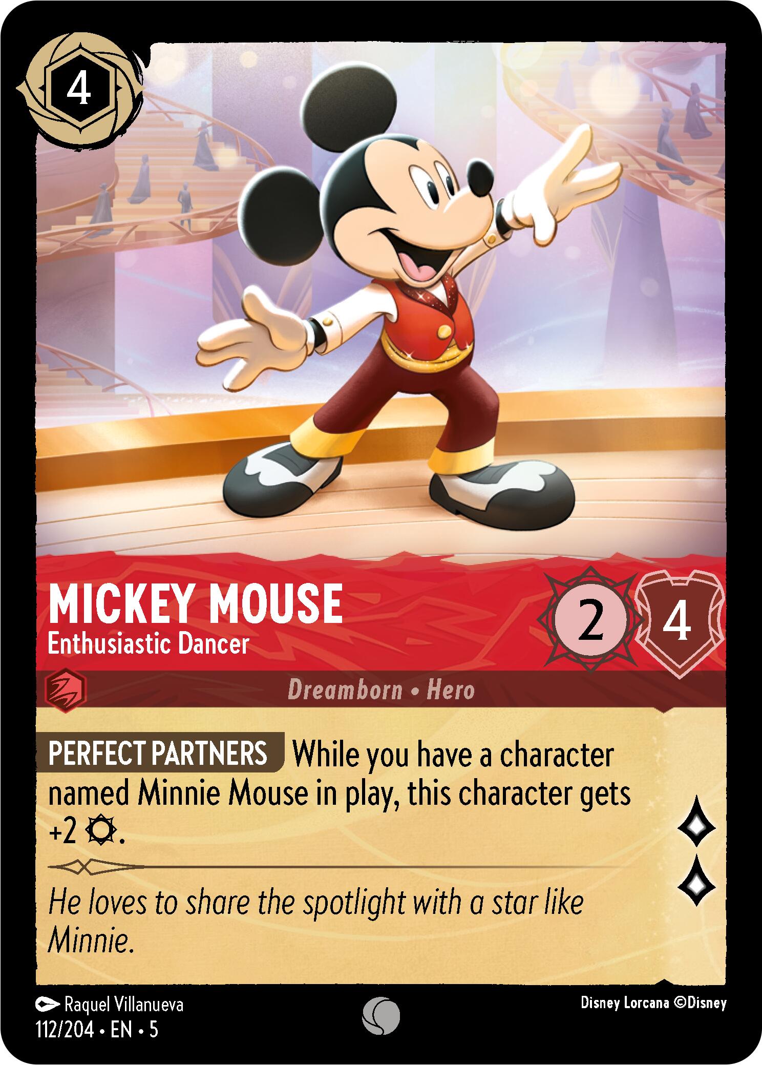 Mickey Mouse - Enthusiastic Dancer (112/204) [Shimmering Skies] | L.A. Mood Comics and Games