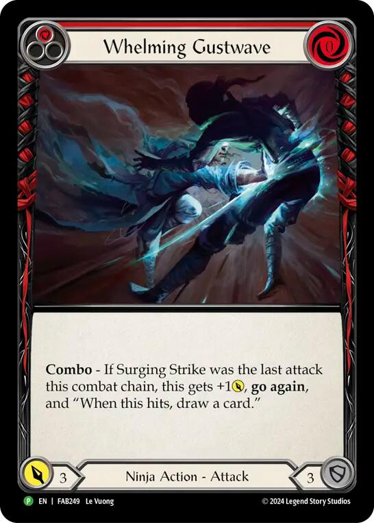 Whelming Gustwave (Red) [FAB249] (Promo)  Rainbow Foil | L.A. Mood Comics and Games