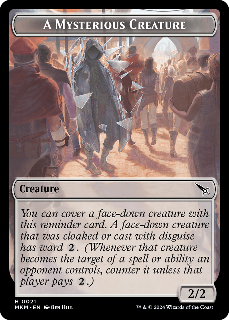 Ooze // A Mysterious Creature Double-Sided Token [Murders at Karlov Manor Tokens] | L.A. Mood Comics and Games
