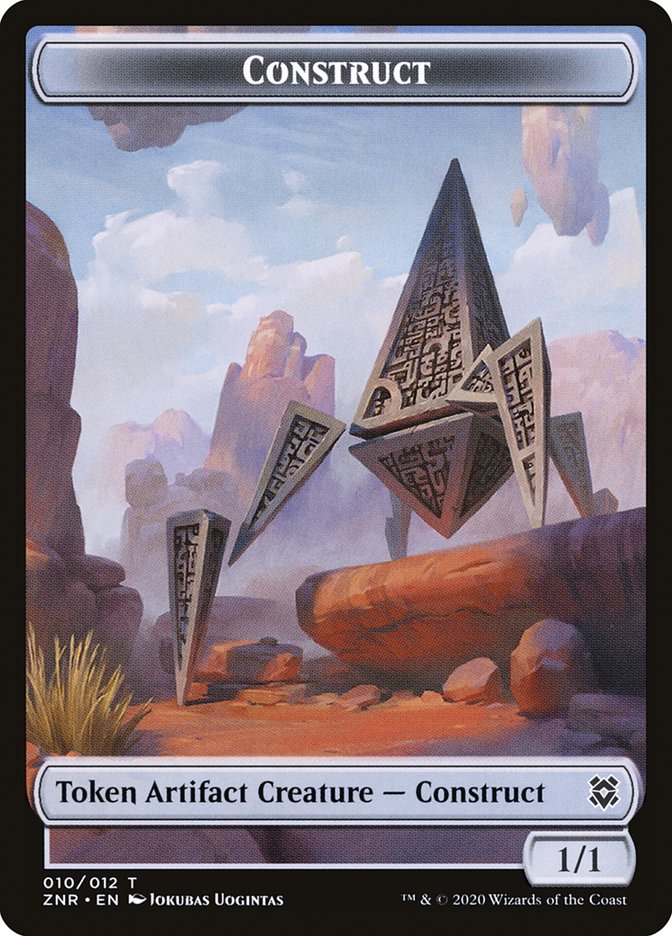 Cat Beast // Construct Double-Sided Token [Zendikar Rising Tokens] | L.A. Mood Comics and Games