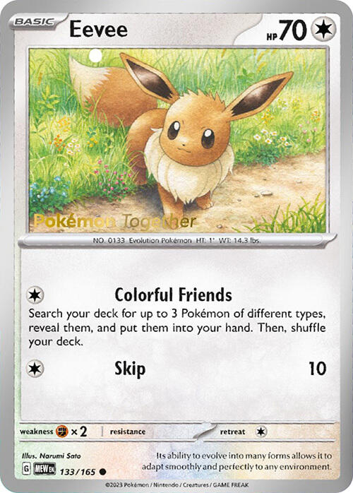 Eevee (133/165) (PokePost Promo) [Scarlet & Violet 151] | L.A. Mood Comics and Games