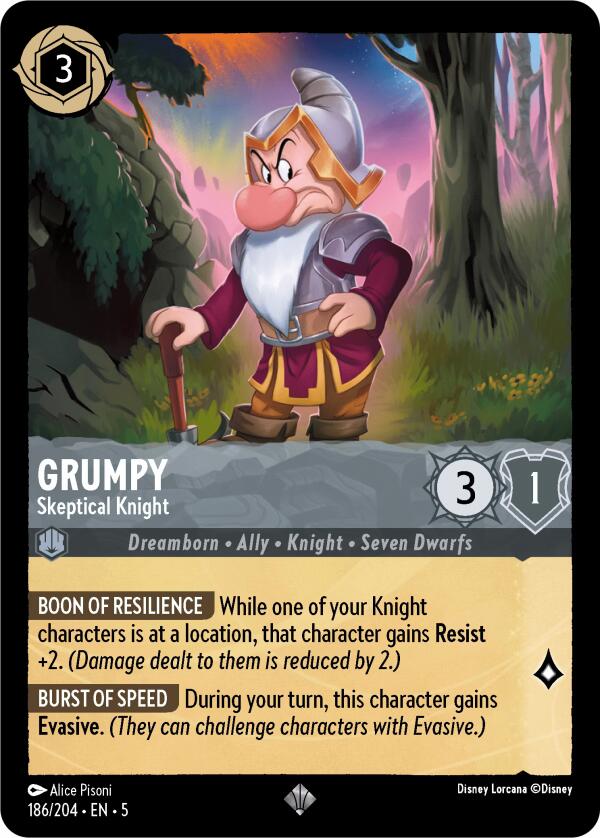 Grumpy - Skeptical Knight (186/204) [Shimmering Skies] | L.A. Mood Comics and Games