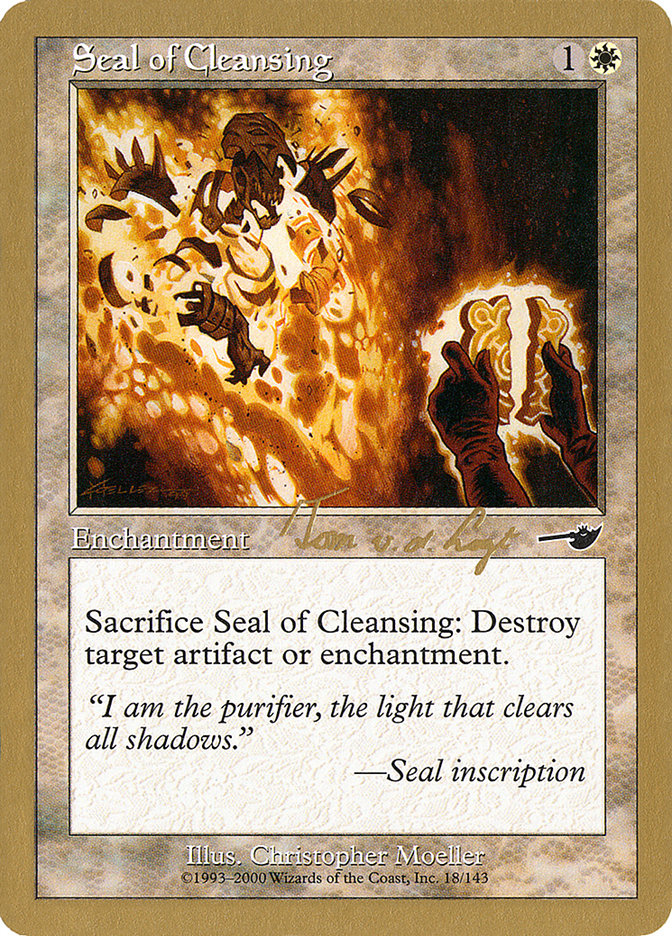 Seal of Cleansing (Tom van de Logt) [World Championship Decks 2000] | L.A. Mood Comics and Games