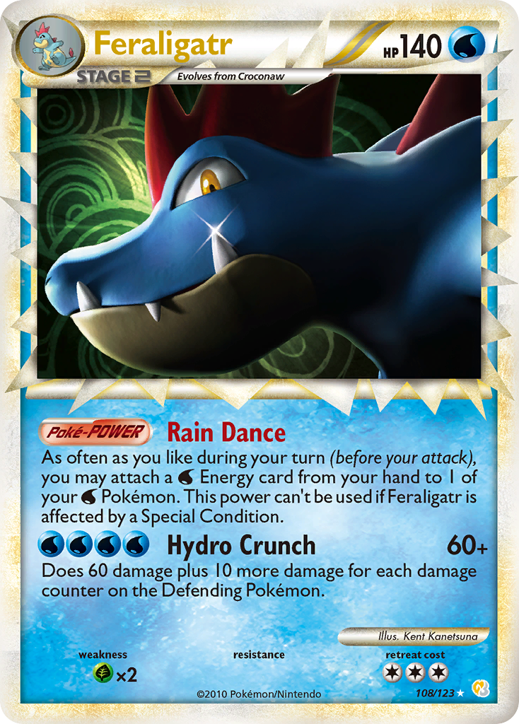Feraligatr (108/123) [HeartGold & SoulSilver: Base Set] | L.A. Mood Comics and Games