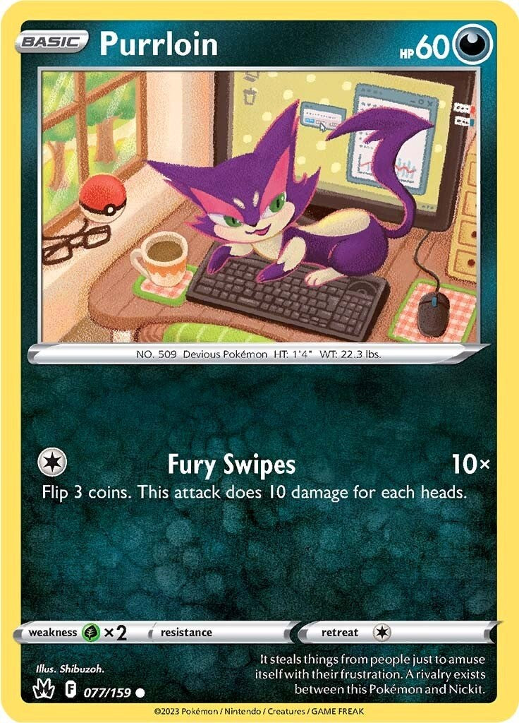 Purrloin (077/159) [Sword & Shield: Crown Zenith] | L.A. Mood Comics and Games