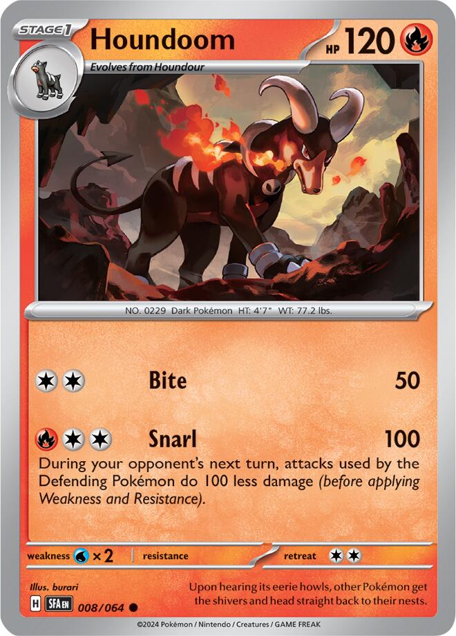 Houndoom (008/064) [Scarlet & Violet: Shrouded Fable] | L.A. Mood Comics and Games