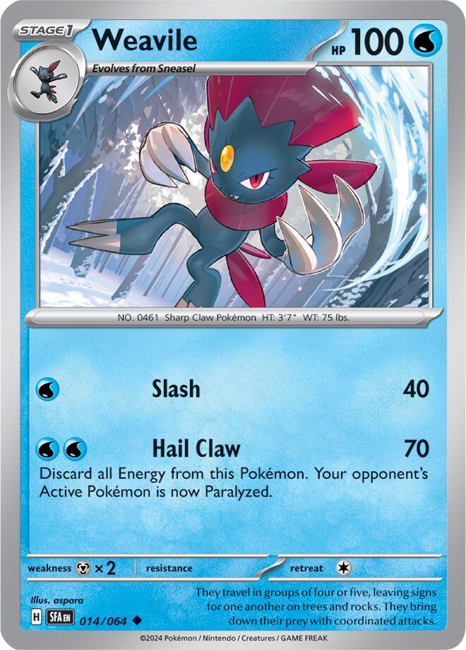 Weavile (014/064) [Scarlet & Violet: Shrouded Fable] | L.A. Mood Comics and Games