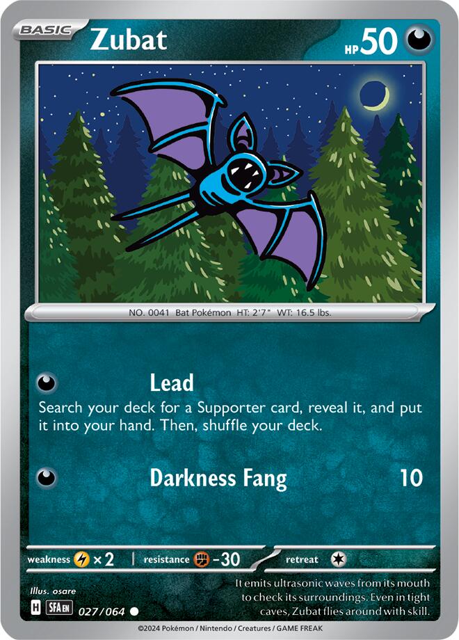 Zubat (027/064) [Scarlet & Violet: Shrouded Fable] | L.A. Mood Comics and Games