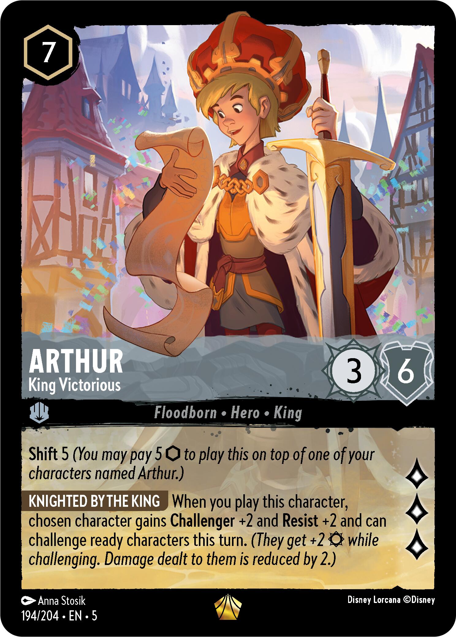 Arthur - King Victorious (194/204) [Shimmering Skies] | L.A. Mood Comics and Games