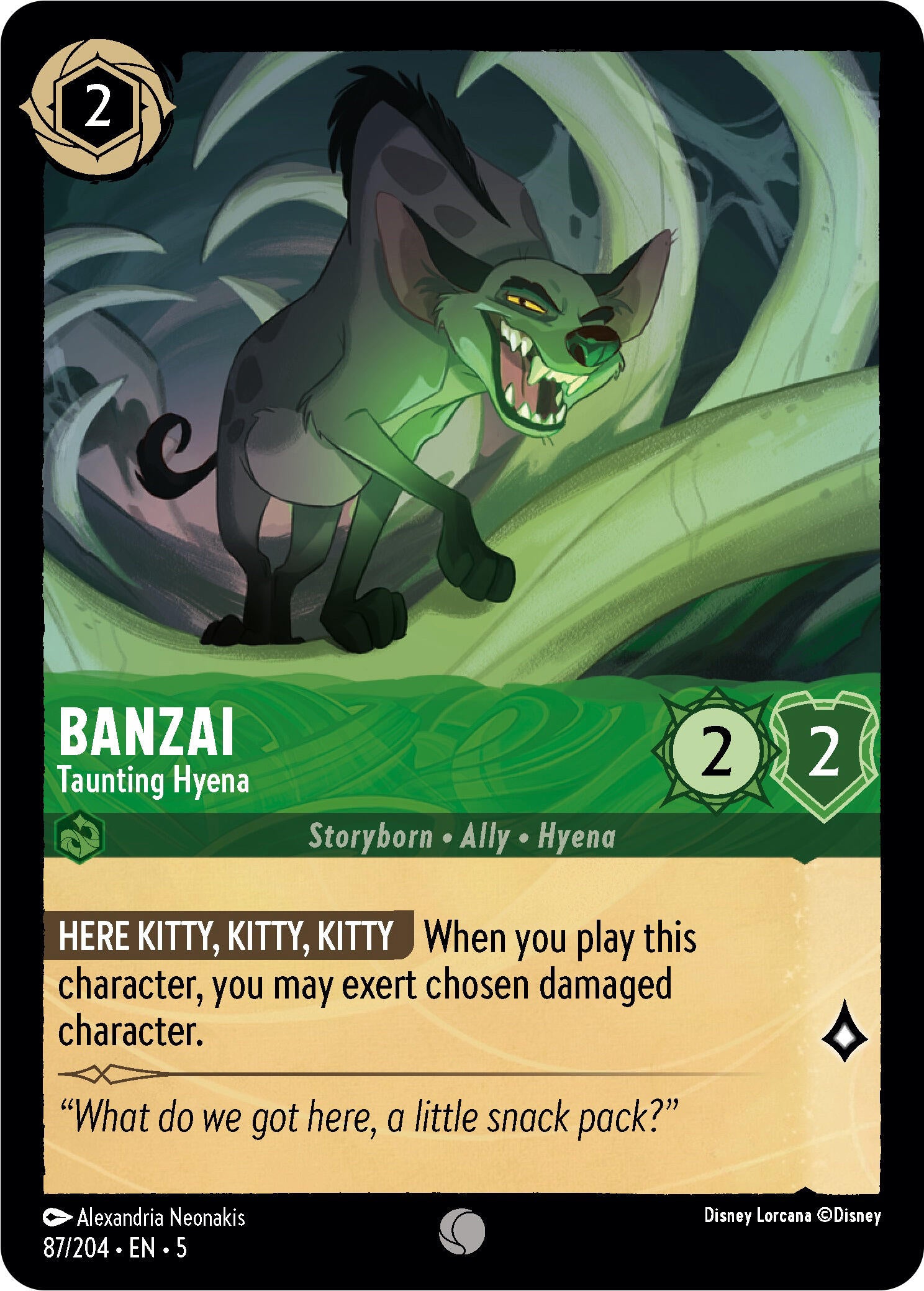 Banzai - Taunting Hyena (87/204) [Shimmering Skies] | L.A. Mood Comics and Games