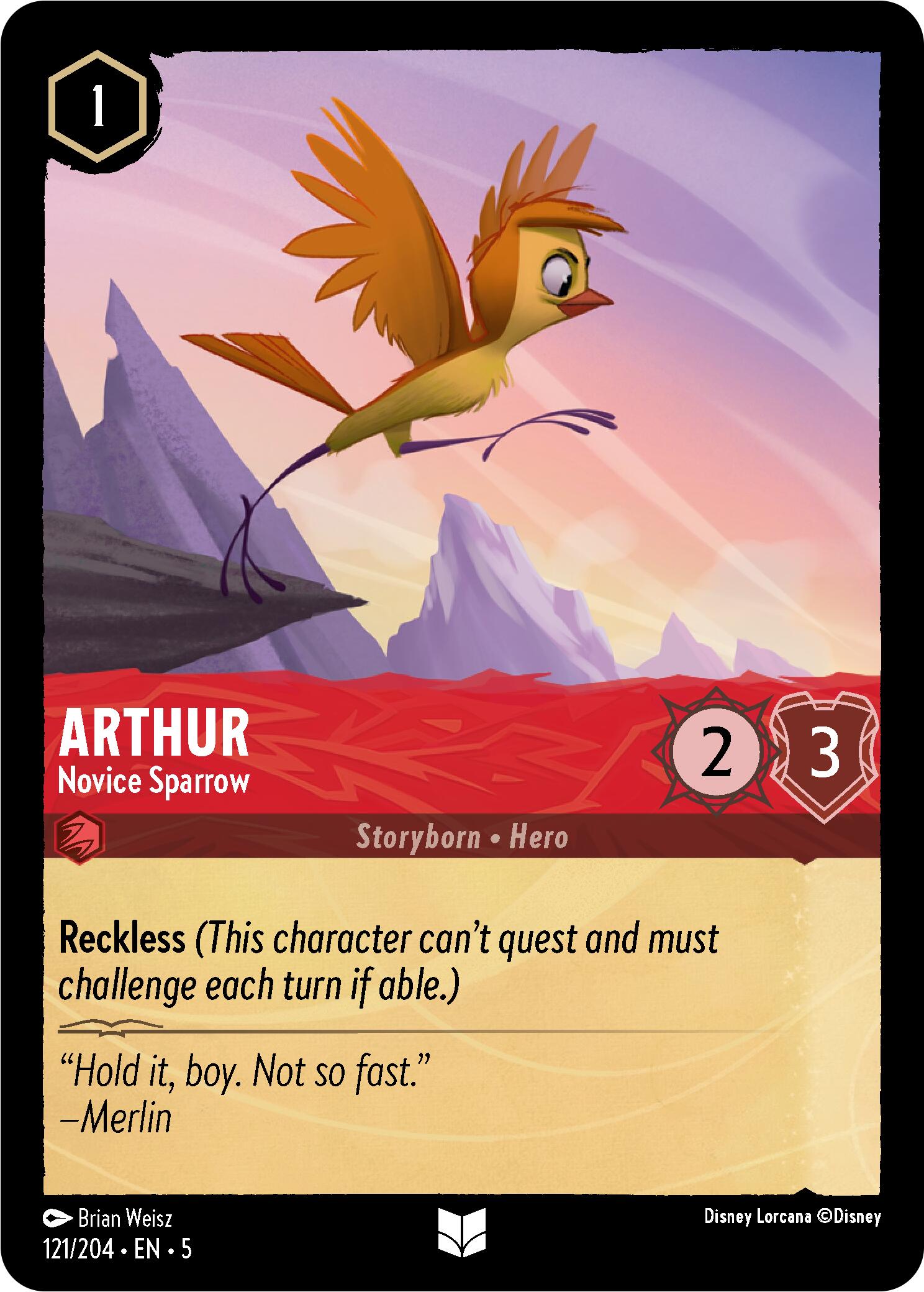 Arthur - Novice Sparrow (121/204) [Shimmering Skies] | L.A. Mood Comics and Games