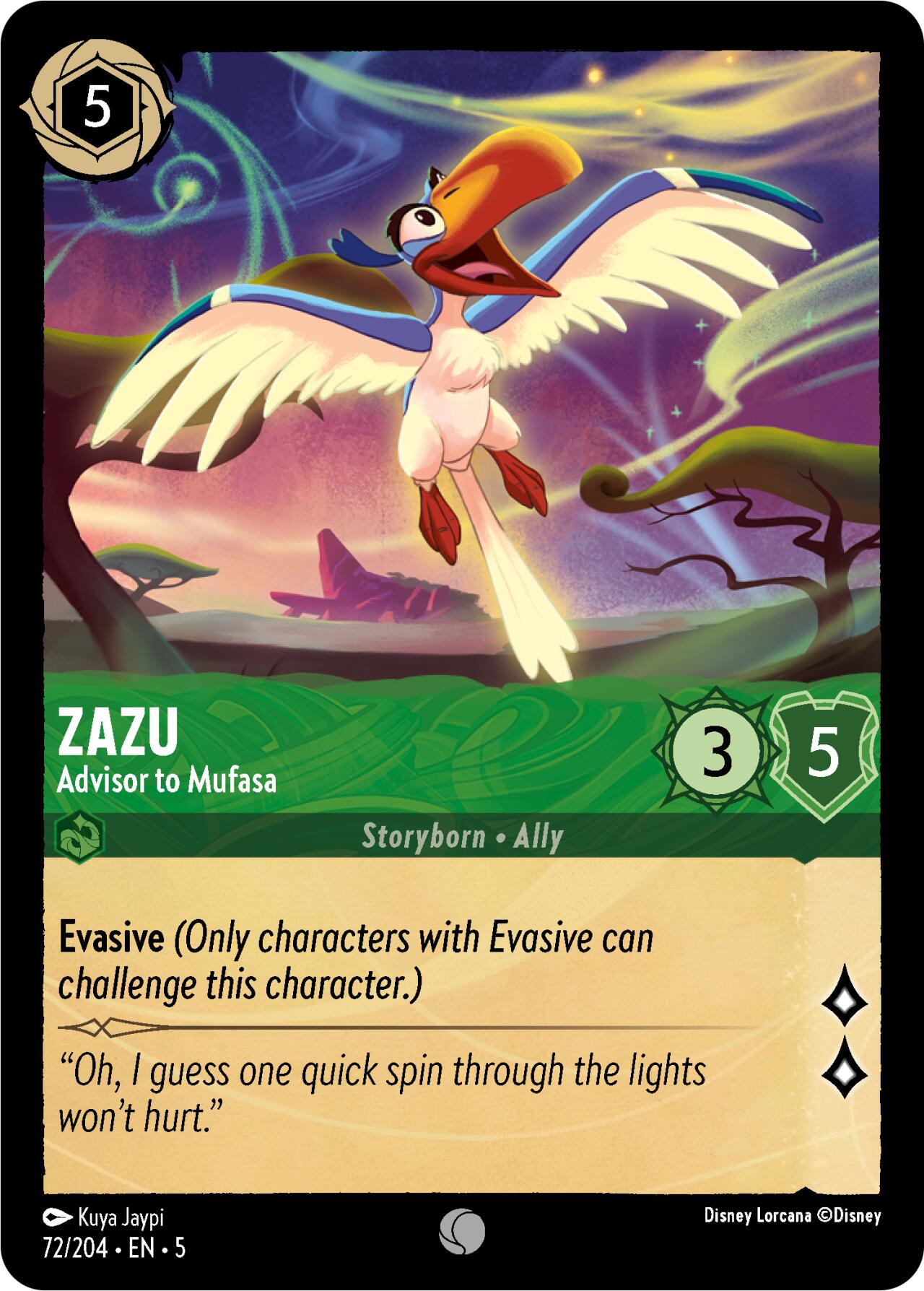 Zazu - Advisor to Mufasa (72/204) [Shimmering Skies] | L.A. Mood Comics and Games