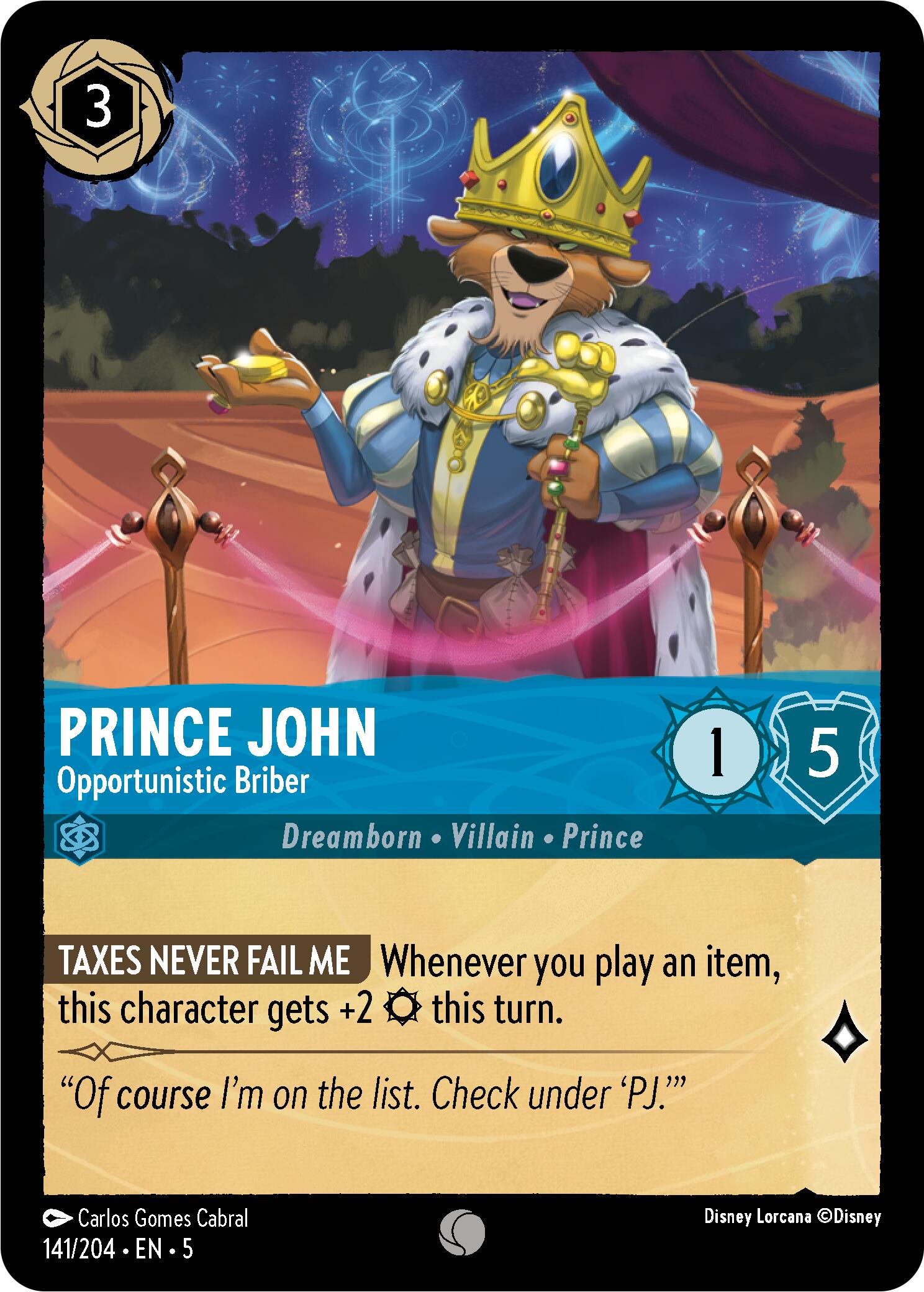 Prince John - Opportunistic Briber (141/204) [Shimmering Skies] | L.A. Mood Comics and Games