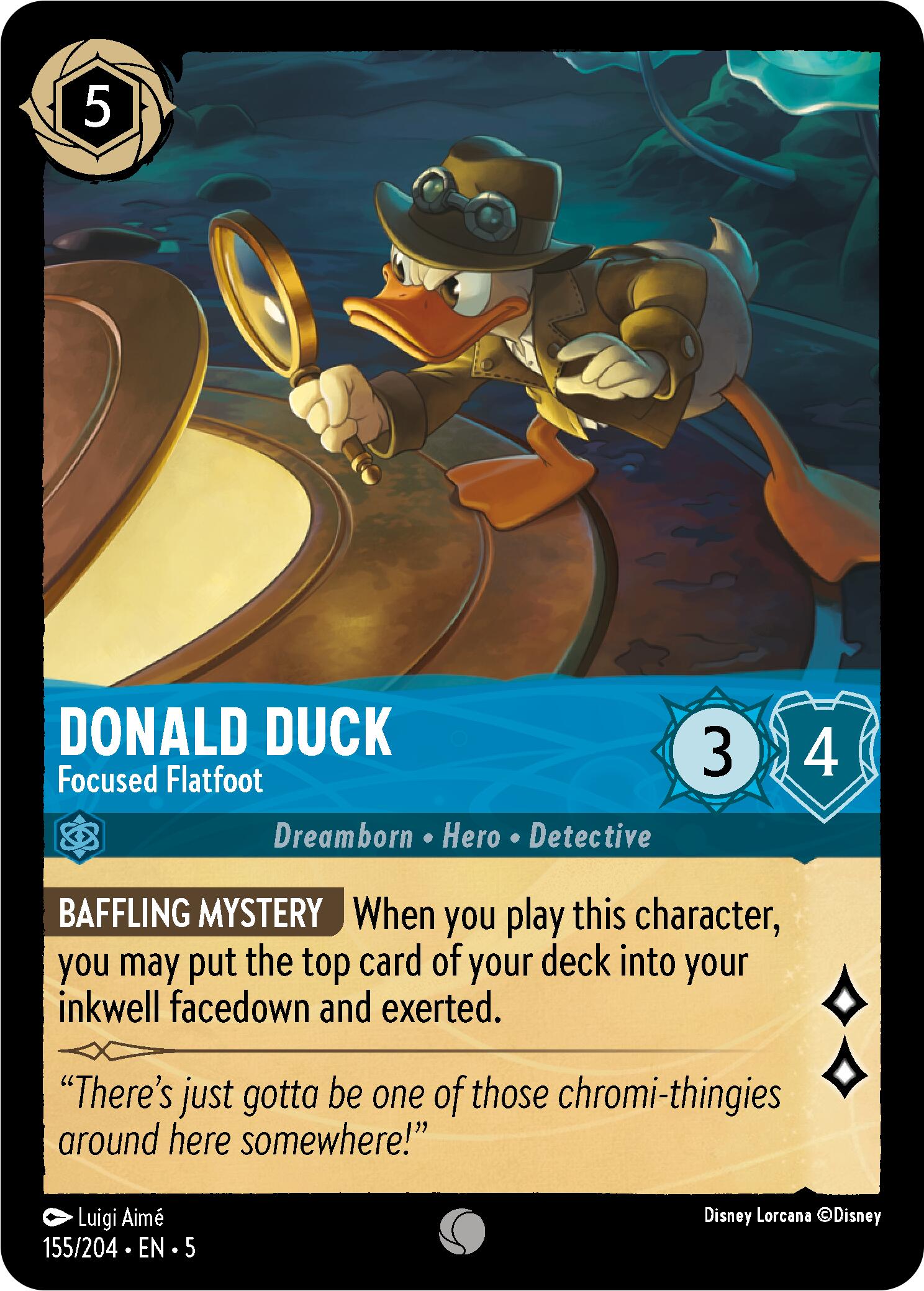 Donald Duck - Focused Flatfoot (155/204) [Shimmering Skies] | L.A. Mood Comics and Games