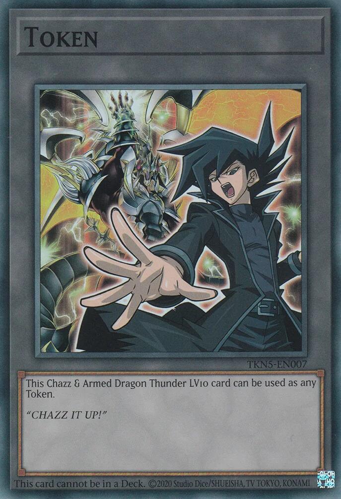 Token: Chazz & Armed Dragon Thunder LV10 [TKN5-EN007] Super Rare | L.A. Mood Comics and Games