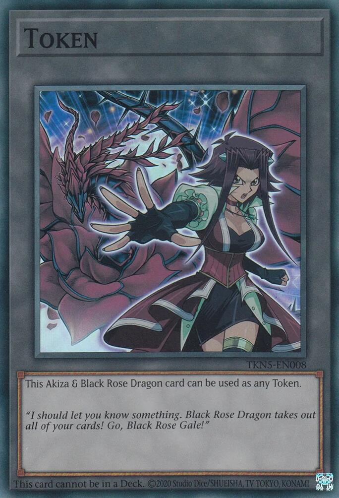 Token: Akiza & Black Rose Dragon [TKN5-EN008] Super Rare | L.A. Mood Comics and Games