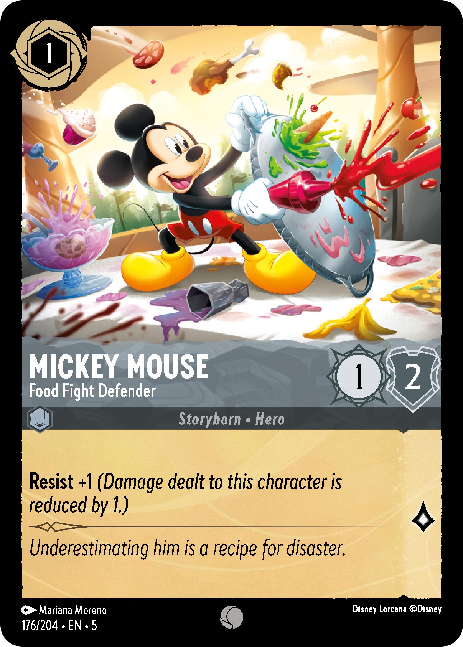 Mickey Mouse - Food Fight Defender (176/204) [Shimmering Skies] | L.A. Mood Comics and Games
