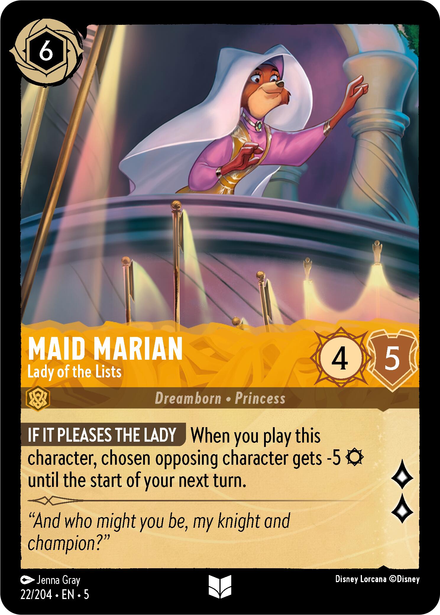 Maid Marian - Lady of the Lists (22/204) [Shimmering Skies] | L.A. Mood Comics and Games