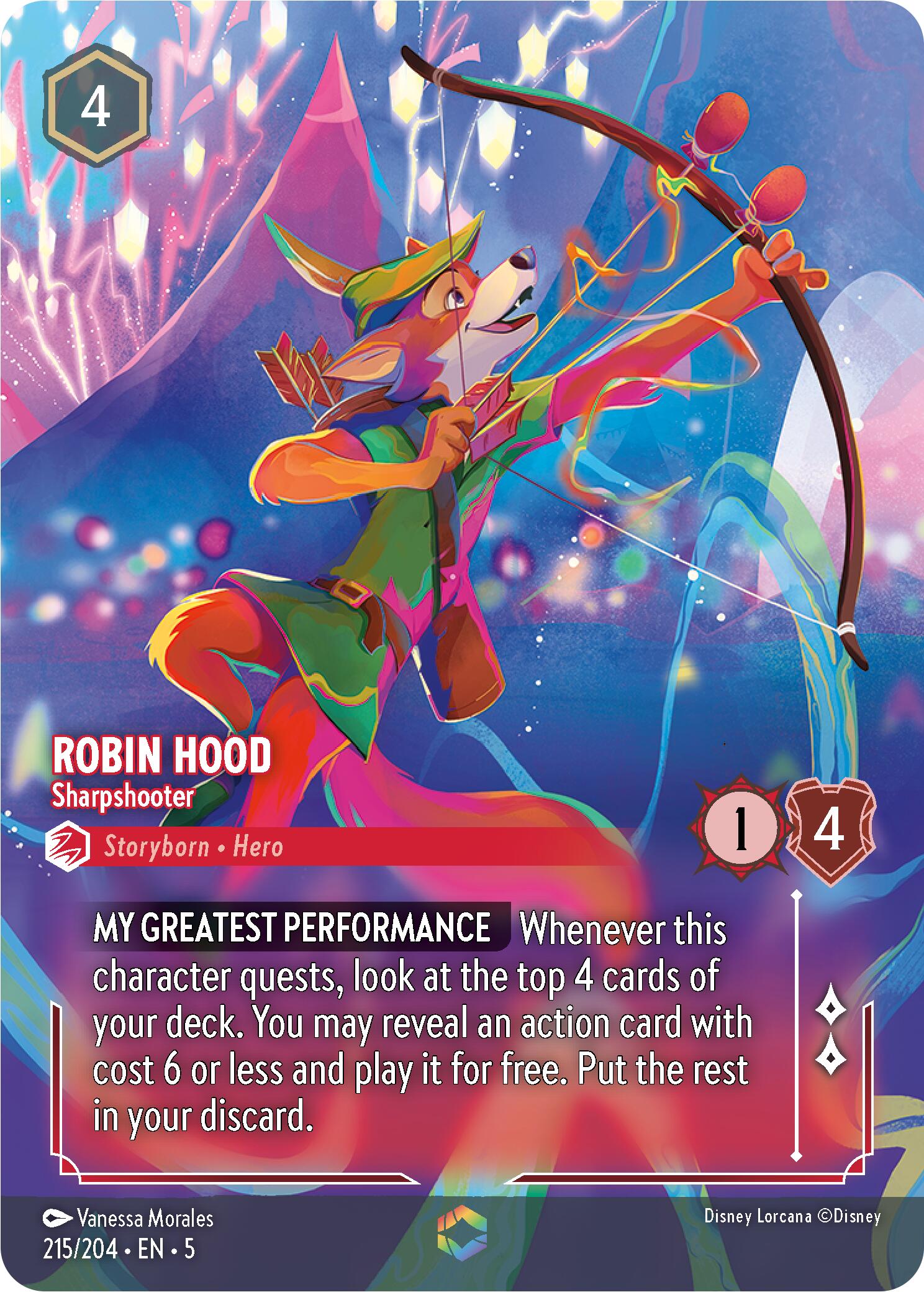 Robin Hood - Sharpshooter (Enchanted) (215/204) [Shimmering Skies] | L.A. Mood Comics and Games
