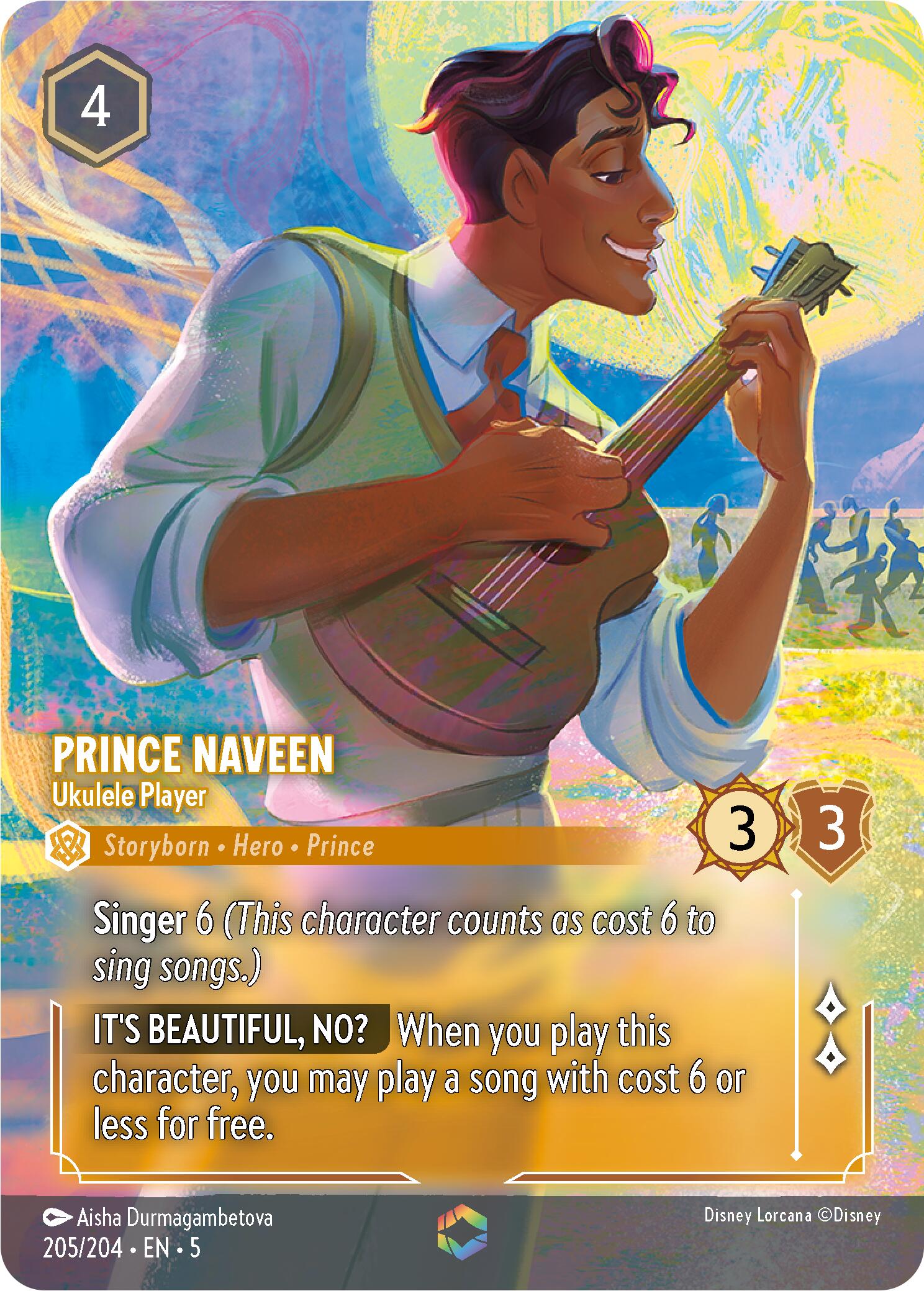 Prince Naveen - Ukulele Player (Enchanted) (205/204) [Shimmering Skies] | L.A. Mood Comics and Games