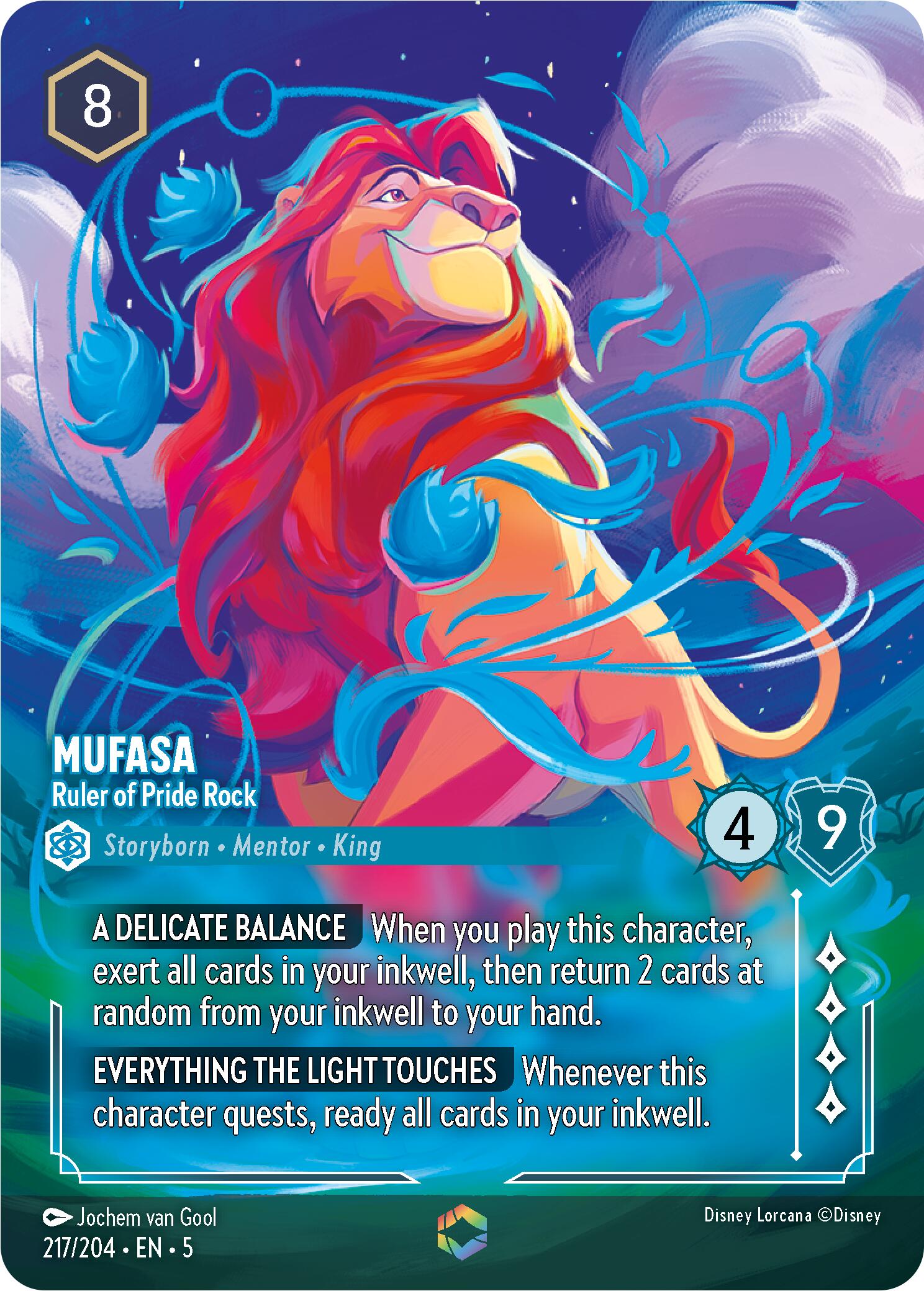 Mufasa - Ruler of Pride Rock (Enchanted) (217/204) [Shimmering Skies] | L.A. Mood Comics and Games