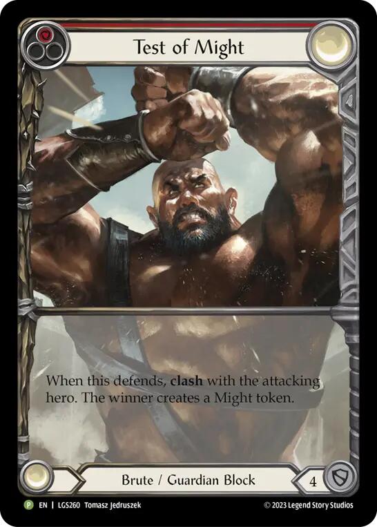 Test of Might [LGS260] (Promo)  Rainbow Foil | L.A. Mood Comics and Games