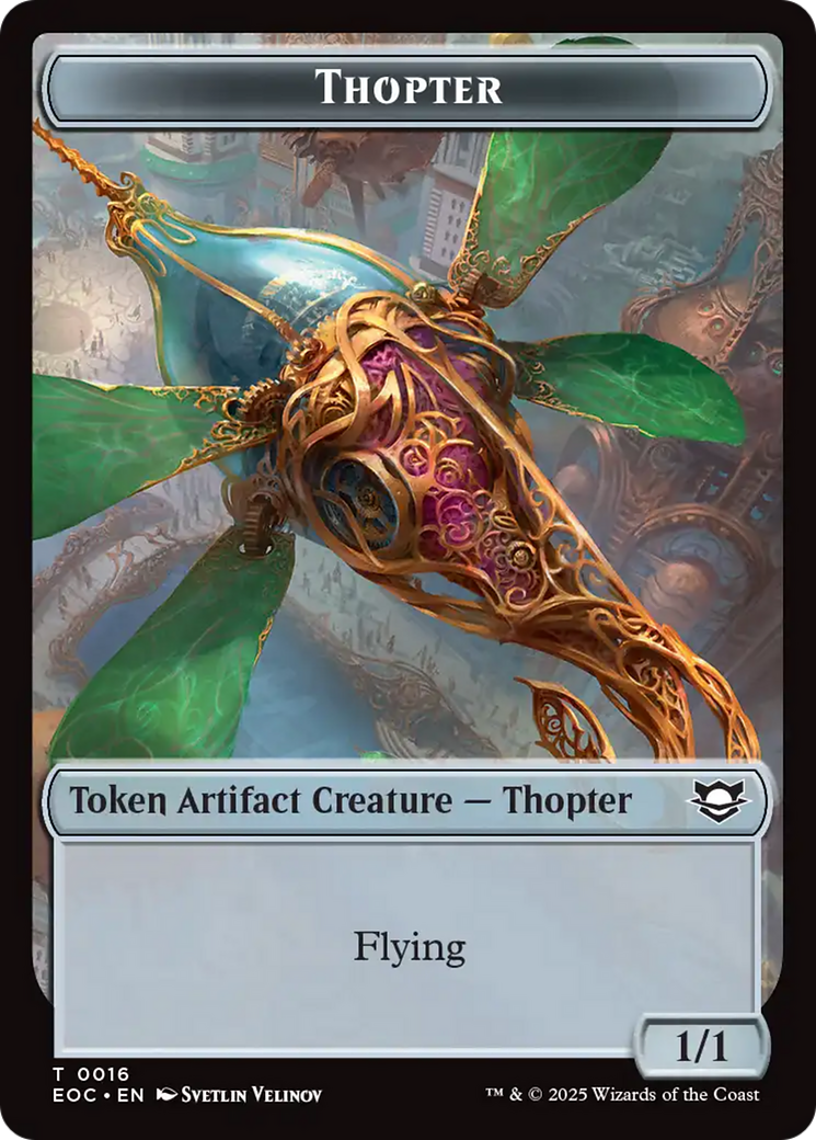 Thopter // Gnome Double-Sided Token [Edge of Eternities Commander Tokens] | L.A. Mood Comics and Games