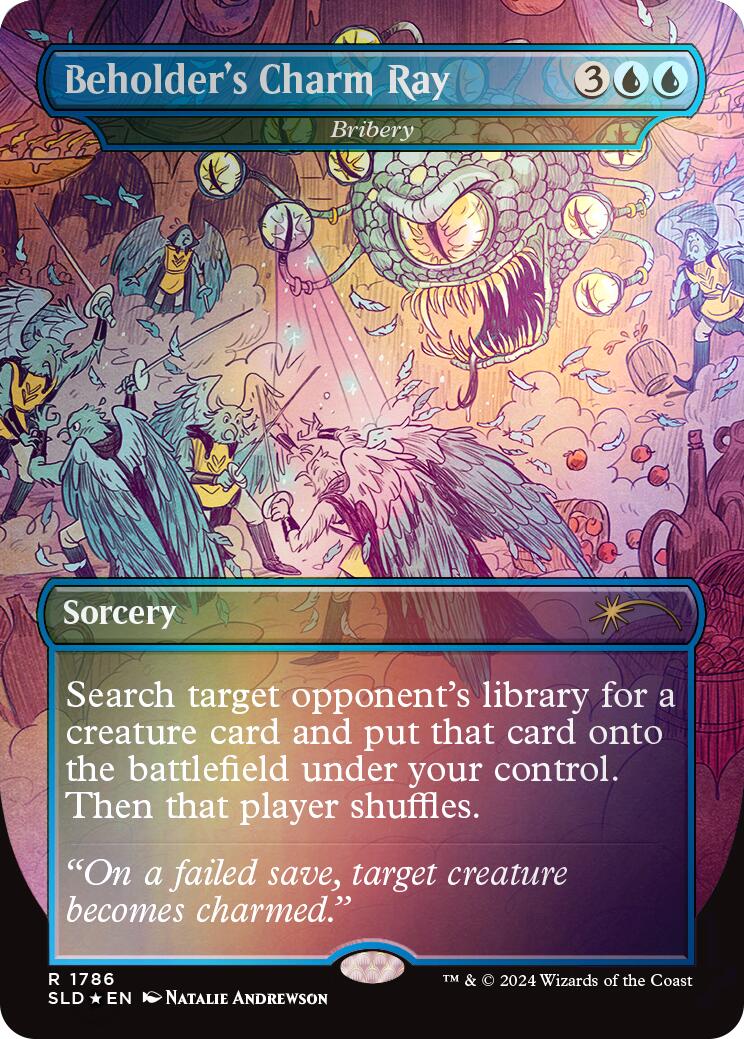 Beholder's Charm Ray - Bribery (Rainbow Foil) [Secret Lair Drop Series] | L.A. Mood Comics and Games