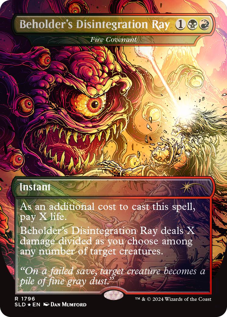 Beholder's Disintegration Ray - Fire Covenant (Rainbow Foil) [Secret Lair Drop Series] | L.A. Mood Comics and Games