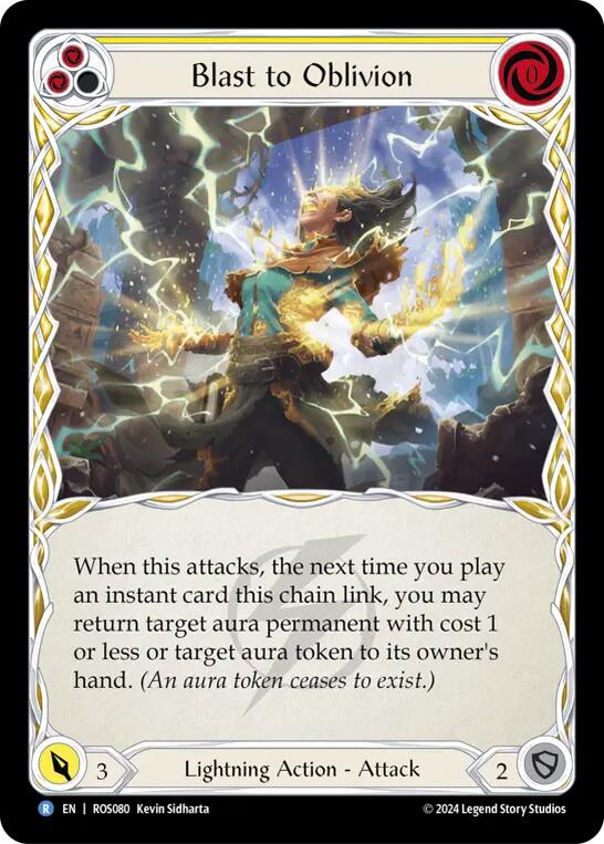 Blast to Oblivion (Yellow) [ROS080] (Rosetta)  Rainbow Foil | L.A. Mood Comics and Games
