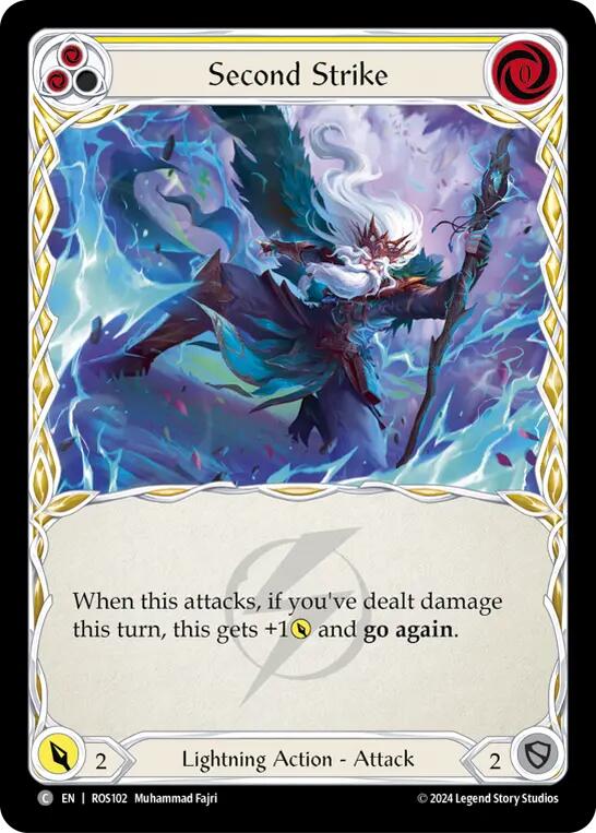Second Strike (Yellow) [ROS102] (Rosetta)  Rainbow Foil | L.A. Mood Comics and Games