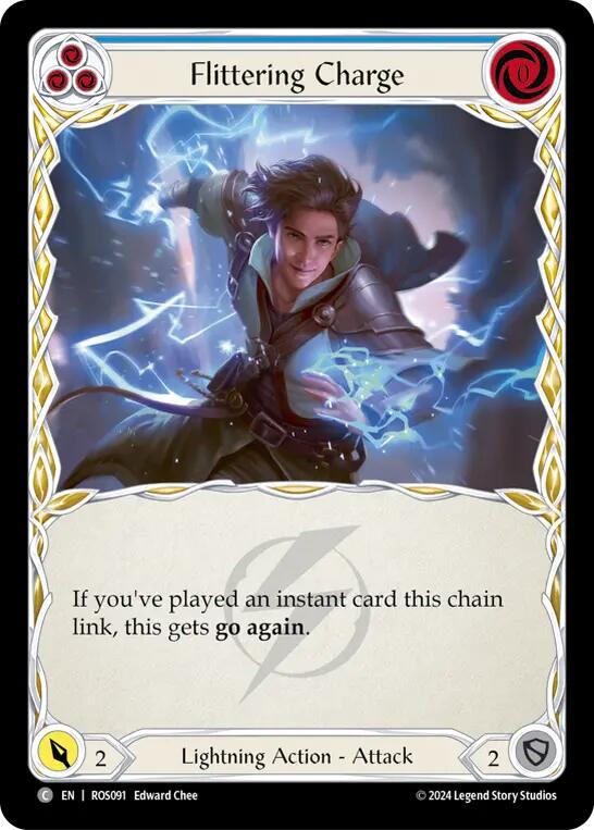 Flittering Charge (Blue) [ROS091] (Rosetta)  Rainbow Foil | L.A. Mood Comics and Games