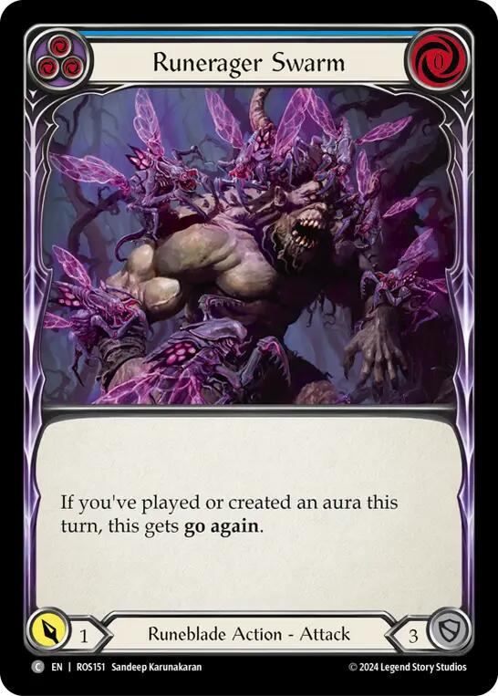 Runerager Swarm (Blue) [ROS151] (Rosetta)  Rainbow Foil | L.A. Mood Comics and Games