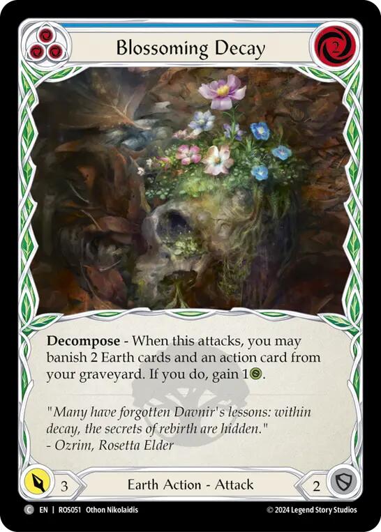Blossoming Decay (Blue) [ROS051] (Rosetta)  Rainbow Foil | L.A. Mood Comics and Games