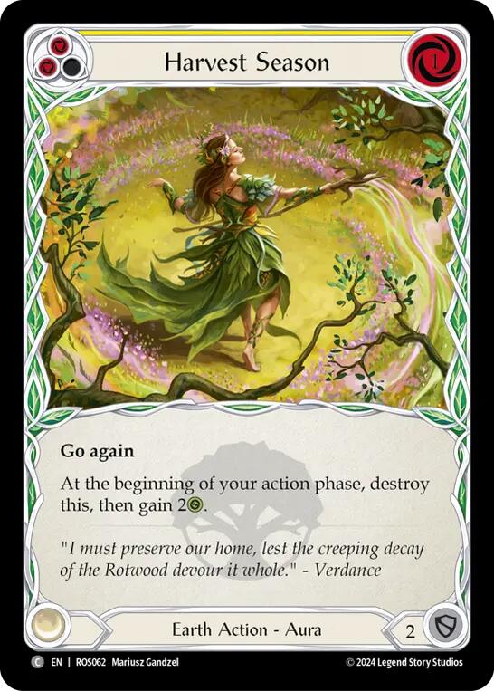 Harvest Season (Yellow) [ROS062] (Rosetta)  Rainbow Foil | L.A. Mood Comics and Games