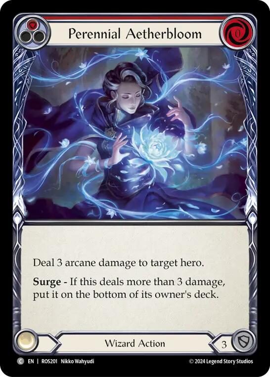 Perennial Aetherbloom (Red) [ROS201] (Rosetta)  Rainbow Foil | L.A. Mood Comics and Games