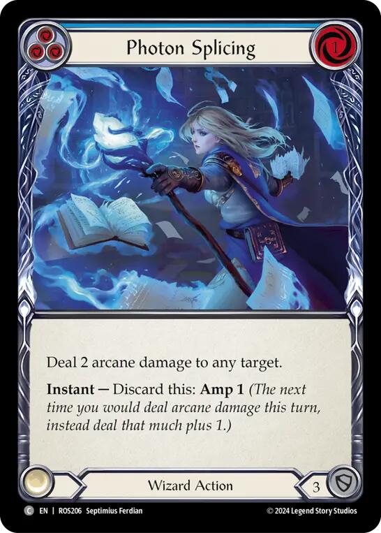 Photon Splicing (Blue) [ROS206] (Rosetta)  Rainbow Foil | L.A. Mood Comics and Games