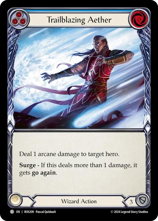 Trailblazing Aether (Blue) [ROS209] (Rosetta)  Rainbow Foil | L.A. Mood Comics and Games