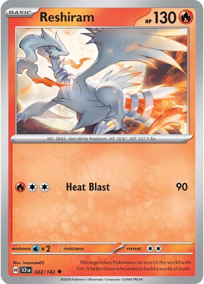Reshiram (022/142) [Scarlet & Violet: Stellar Crown] | L.A. Mood Comics and Games
