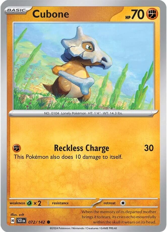 Cubone (072/142) [Scarlet & Violet: Stellar Crown] | L.A. Mood Comics and Games