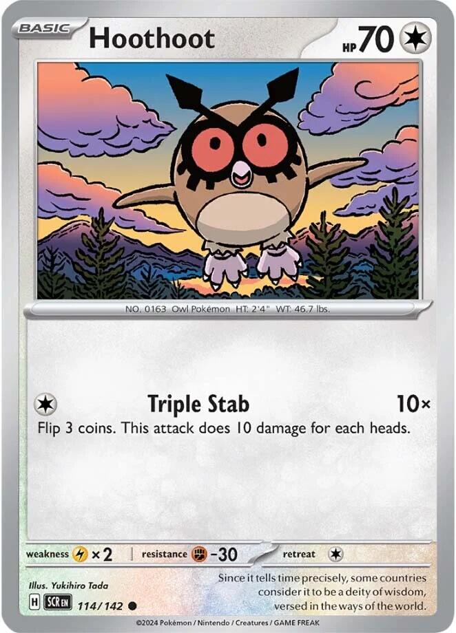 Hoothoot (114/142) [Scarlet & Violet: Stellar Crown] | L.A. Mood Comics and Games