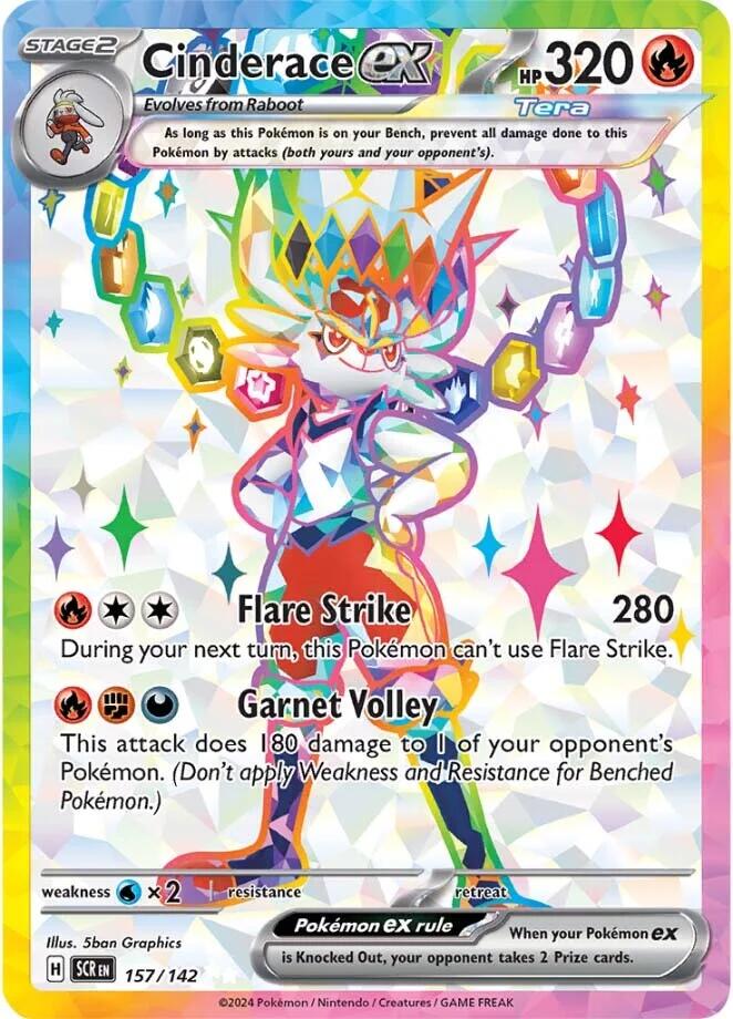 Cinderace ex (157/142) [Scarlet & Violet: Stellar Crown] | L.A. Mood Comics and Games