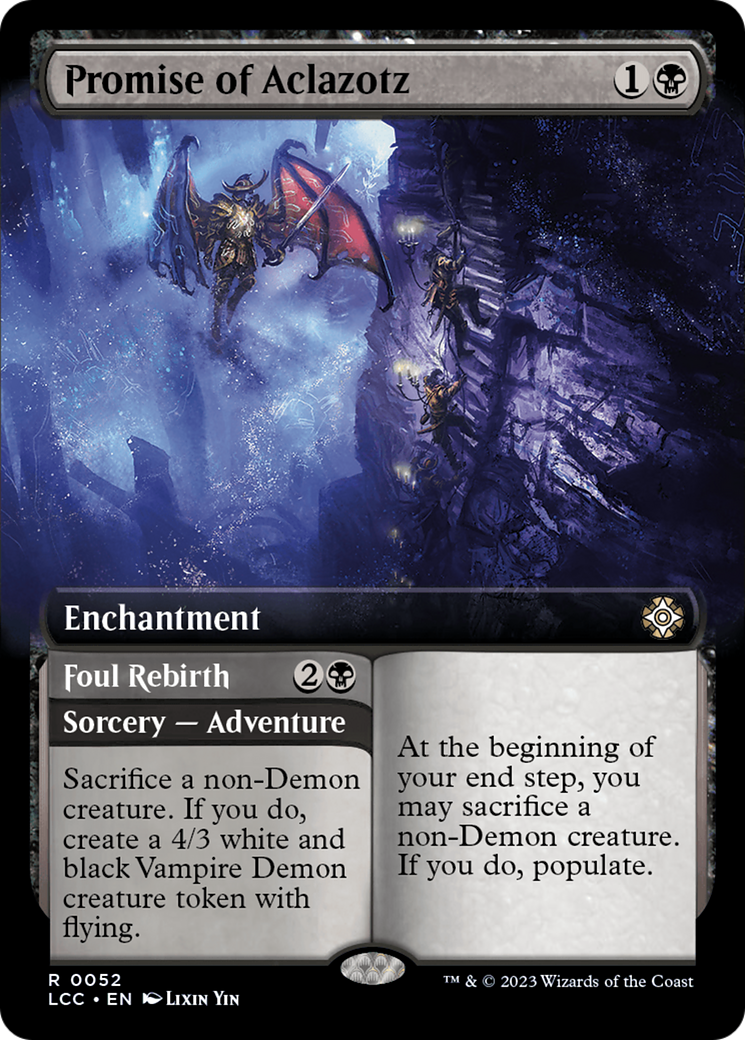 Promise of Aclazotz // Foul Rebirth (Extended Art) [The Lost Caverns of Ixalan Commander] | L.A. Mood Comics and Games