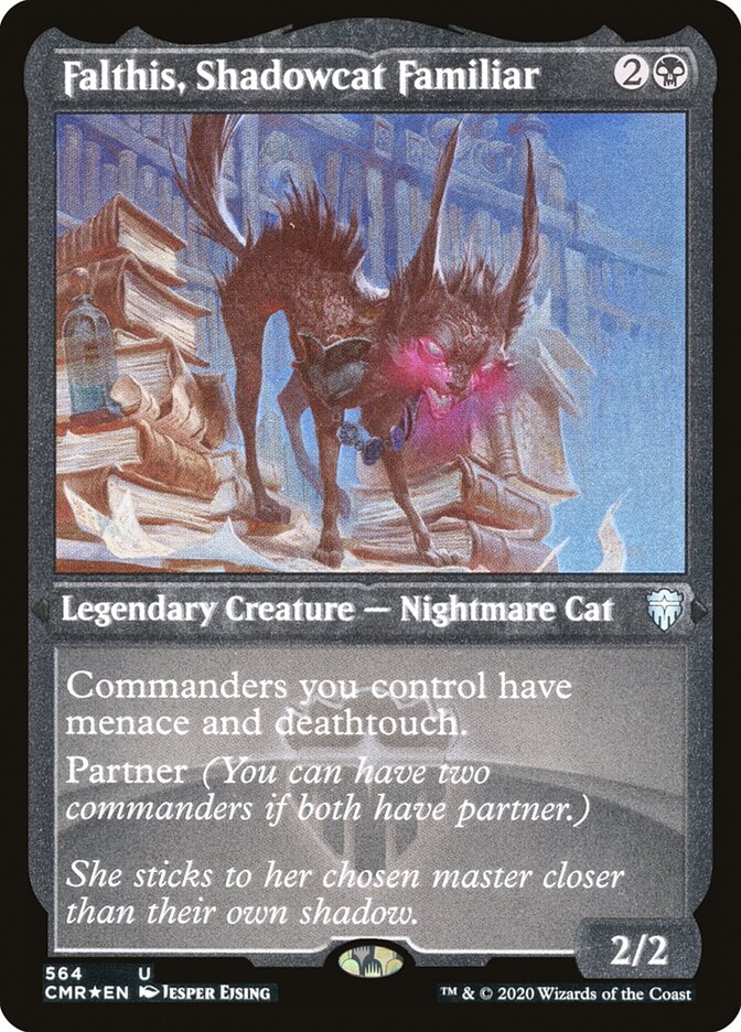 Falthis, Shadowcat Familiar (Etched) [Commander Legends] | L.A. Mood Comics and Games